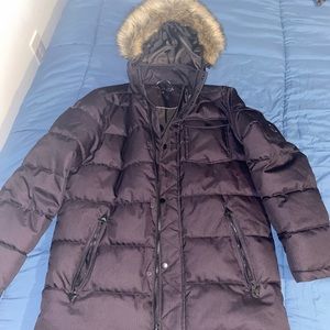 Winter jacket with fur hood